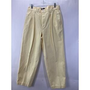 Polo Ralph Lauren Pastel Yellow Pleated Pants Size 34W 36L